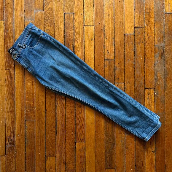 A.P.C. Jean Etroit Court Men's Blue Faded Distressed Designer Denim Jeans. - Picture 5 of 8